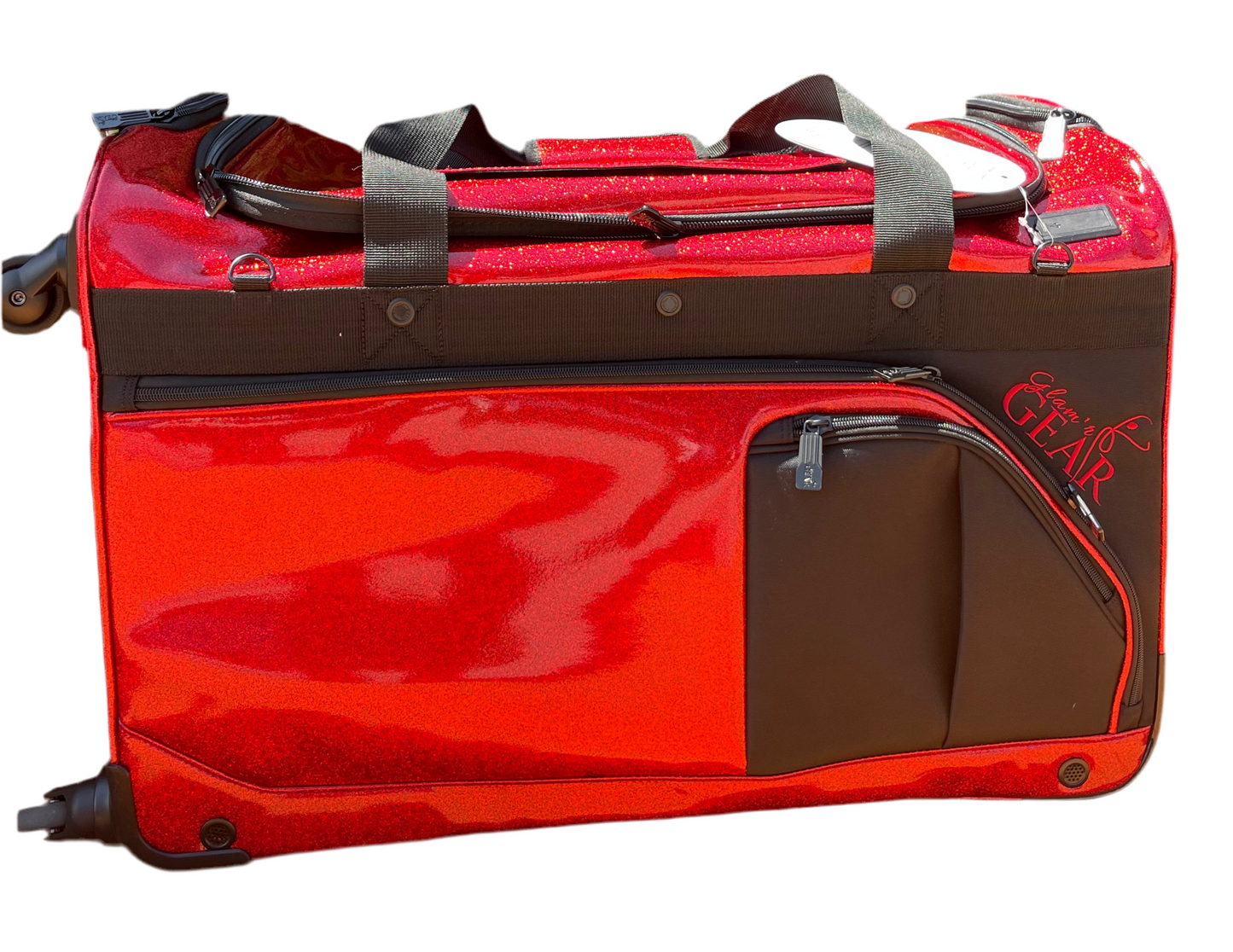 Glam'r Gear® Mobile Changing Station™ Dance Duffel Bag with Built-In uHide® Rack - Glamr Gear