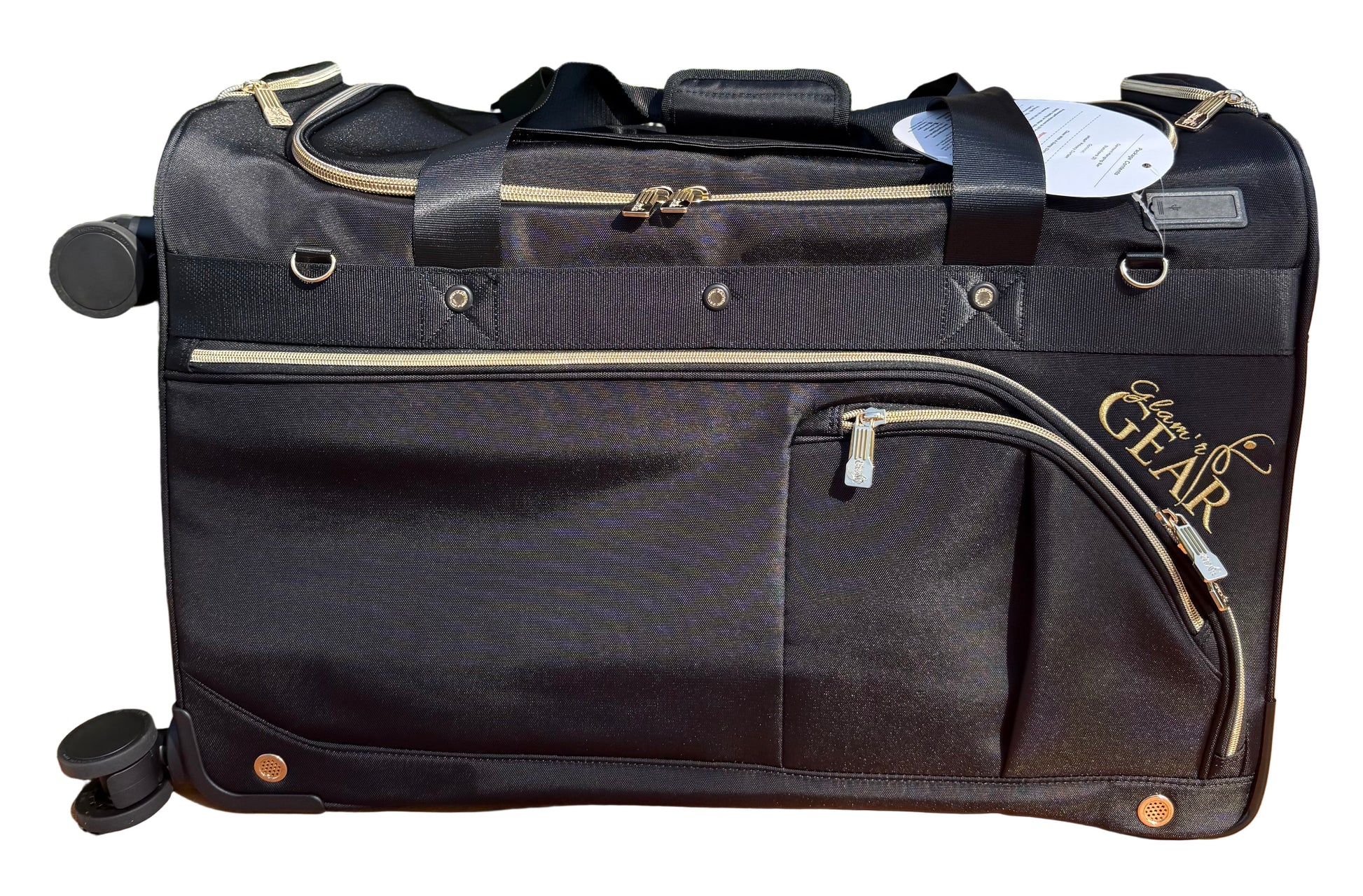 Glam'r Gear® Mobile Changing Station™ Dance Duffel Bag with Built-In uHide® Rack - Glamr Gear